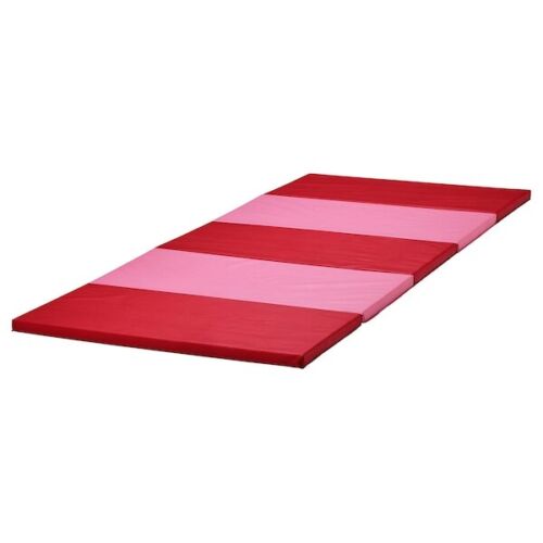 IKEA New PLUFSIG Folding gym mat, 78x185x3cm Soft Children Play Fun (Red/Pink)