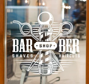 Barber Shop & Shave Fensteraufkleber individuell Frontschild Aufkleber Salon - Bild 1 von 6