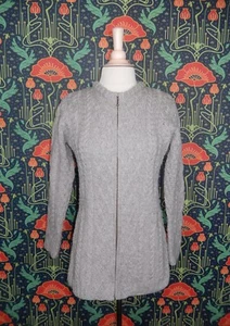 Kilronan Irish Merino Wool Aran Fisherman Cable Knit Gray Cardigan Sweater XS - Bild 1 von 5