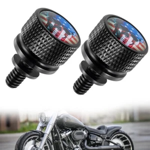 Knurled Fender Seat Bolt Screw black Fit For Harley Sportster Dyna 1996-23 - Picture 1 of 15