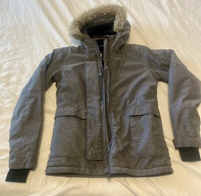 PWDR ROOM Juvenil Talla L Gris Cremallera Con Capucha Snowboard Esquí Chaqueta Piel Sintética Capucha Foto 1 de 4