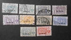 ITALIA, ITALY 1915-24 Colonie LIBIA PACCHI Nodo lotto 10 sezioni  Used/MH* - Imagen 1 de 1