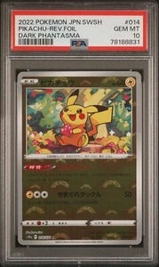 Pokemon Card PSA 10 PIKACHU Reverse Holo #014 Dark Phantasma Japanese S10a - Picture 1 of 3