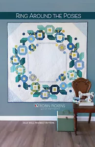 RING AROUND the POSIES ~ Quiltmuster ~ von Robin Pickens ~ fertige Größe 64” sq - Bild 1 von 2