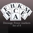 Dressage Arena Markers / Letters x 8 - A B C E F H K M Horse Ridding
