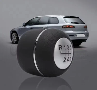 Gear Knob Complete for Alfa Romeo 159 Brera 6 Transmission Handle Leather - Image 1 of 4