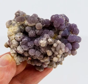 Traube Achat Kristall Natur Lila Chalcedon Cluster Dekor 56g 54mm H1979 - Bild 1 von 12