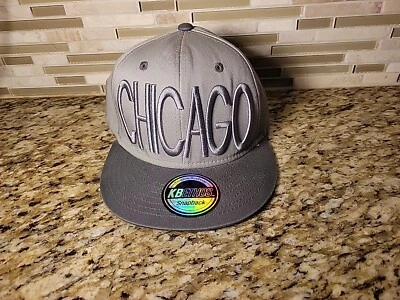 Chicago SnapBack Hat Cap Embroidered Adjustable Grey Large Print Snapback  - Image 1 of 4