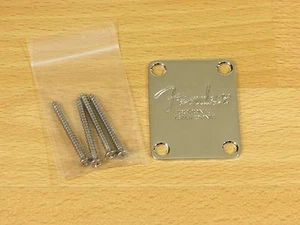Fender Stratocaster Neck Plate Fender USA Corona California Logo! Mint Worldwide - Picture 1 of 1