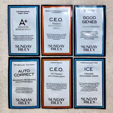 6pc Sunday Riley Sample Set:A+ CEO Cream/Serum Good Genes Auto Correct ICE .03oz