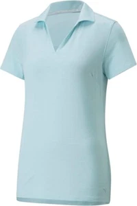 NEW NWT WOMEN'S PUMA CLOUDSPUN FREE POLO SIZE:XS COLOR: Light Aqua Heather - Picture 1 of 1