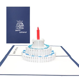 Pop Up Karte "Birthday Cake" 3D Geburtstagskarte mit Umschlag  - Bild 1 von 5
