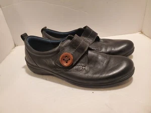 Ecco Clay Monk Strap Black Leather Loafer Slip On Button EU 39 - Picture 1 of 6