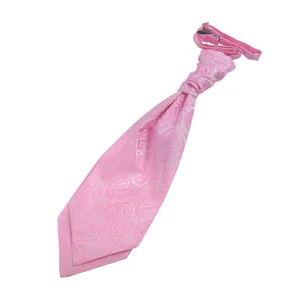 Baby rosa Herren vorgebunden Scrunchie Krawatte gewebt Blumen Paisley Hochzeit von DQT - Bild 1 von 1