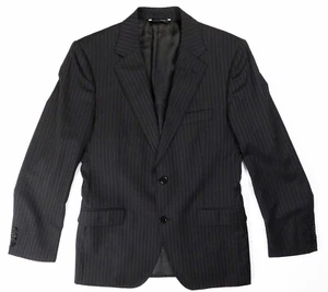 DOLCE & GABBANA Men's Blazer Size 39R Pinstripe Italy Virgin Wool TAG 50cm - Picture 1 of 11