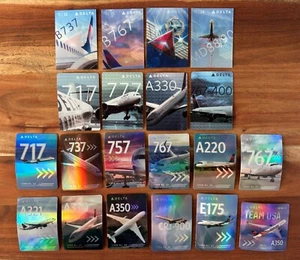 Pick & Choose over 30 diff Delta Airlines Trading Cards 15 - 25 Rare Holograms! - Picture 1 of 28