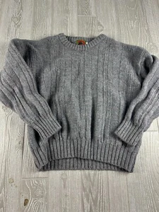 Boston Traders Mens Knit Wool Gray Sweater Size Large Unisex - Picture 1 of 9