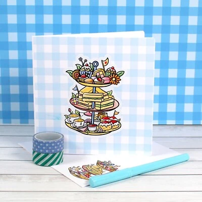 Послеобеденного чая поздравления карта-специализированный поздравительная открытка-карта для дочери - Изображение 1 из 2