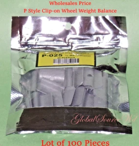 V-PRO P Style Clip-on Wheel Weight Balance 0.25oz 7gram P025 Lead Free 100Pcs - Picture 1 of 1