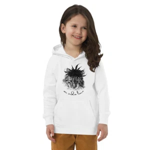 Frida Kahlo, Cat, Kids, eco, hoodie, Pets, Kangaroo, Kitty, Shirt, Meow design - Picture 1 of 7