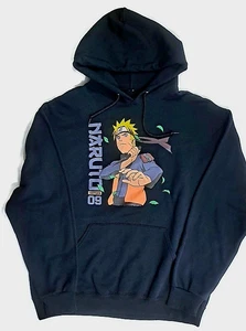 NARUTO HOODIE vintage 2002 Large BLACK sweatshirt Shippuden 09 ANIME - Picture 1 of 9