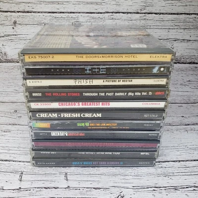 11 Rock CDs 80s/90s/00s Stones Phish Doors Green Day Him Sum 41 Guns N Roses  Foto 1 de 4