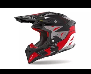 Airoh Aviator 3 AMS² plus Spin Red Matt Black Grey Red Offroad MX Helmet- Medium - Picture 1 of 9