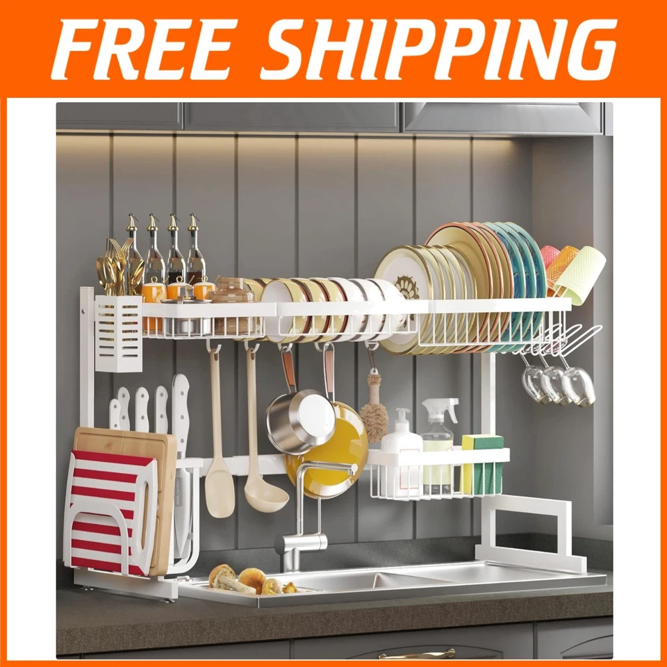 Регулируемая стойка для тарелок из нержавеющей стали — компактный дизайн - Изображение 1 из 4