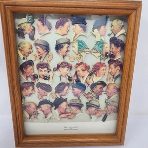 Framed Norman Rockwell “The Gossips” 3D Paper Art Print 9.5x11.5 Wall Decor - Picture 1 of 10