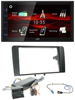 JVC USB Bluetooth MP3 DAB 2DIN Autoradio für Audi A3 8P 06-12 Bose Aktivsystem Q - Bild 1 von 4