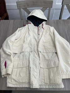 Chaqueta Woolrich De Colección Para Mujer XL Lana Forrada a Cuadros Invierno Parka Abrigo Hecho en EE. UU. - Imagen 1 de 16