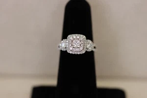 Zales “Past Present Future” 10K White Gold Diamond Ring - Picture 1 of 7