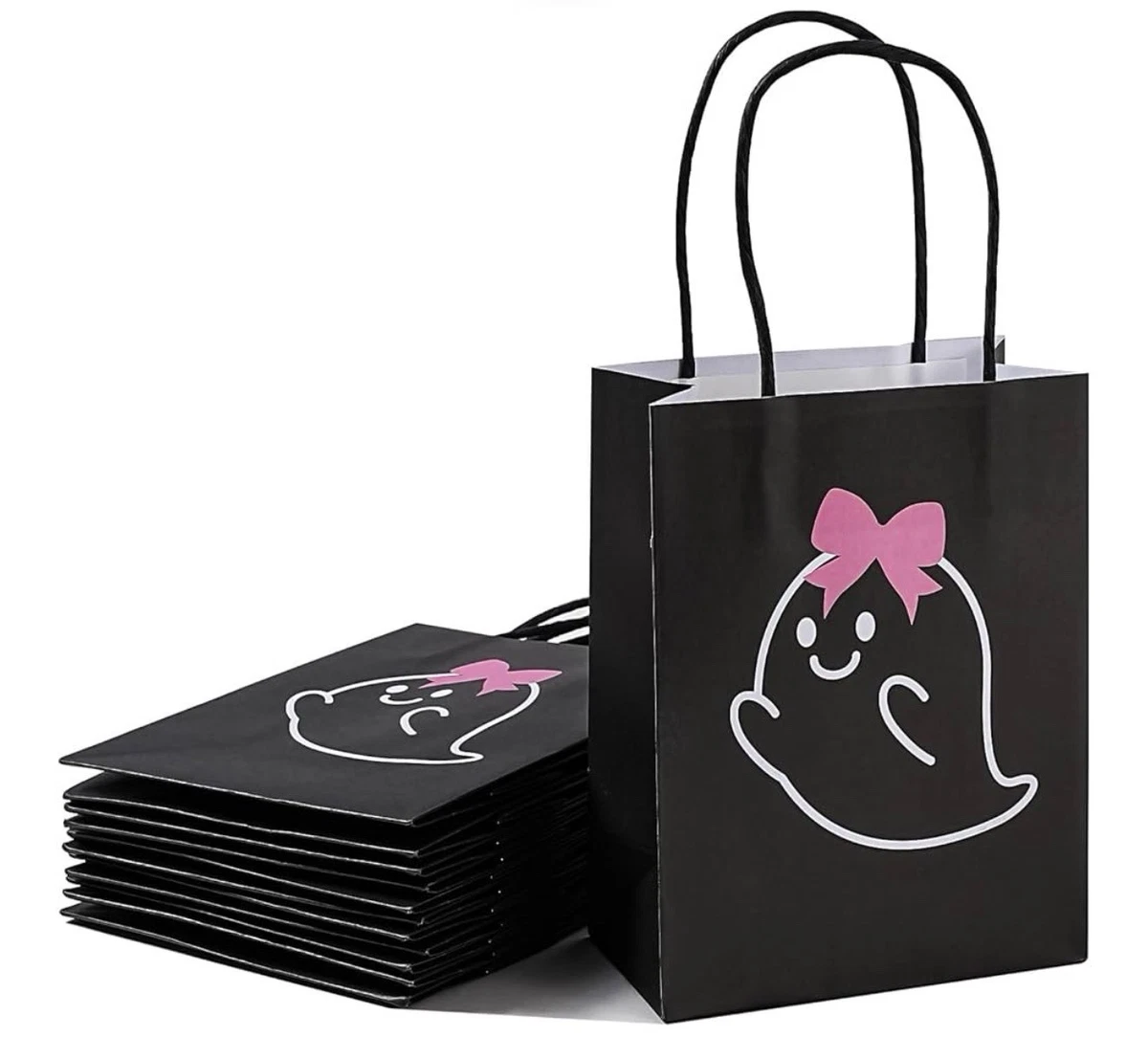 Cajas De Regalo De Halloween - Pack De 12 Unidades, 11.5x8x13.5 Cm, Con Diseños De Fantasmas, Calabazas Y Más
