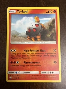 Pokemon Sammelkarte Basic Torkoal HP110 11/73 2017 - Bild 1 von 1