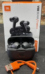 JBL Vibe Beam True Wireless Bluetooth Earbuds Smart Ambient Black / READ - Picture 1 of 4