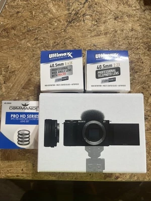 Sony ZV-E10 - ZVE10 16-50mm Vlogging Mirrorless Camera (Black) Bundle - Image 1 of 4