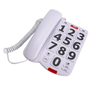 Large Button Phones One Touch Dialing Adjustable Ringing Tone and Handset Volume - Zdjęcie 1 z 12