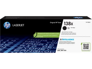 HP 138X Cartouche de toner noir haute capacité d'origine LaserJet, cartouche moyenne - Photo 1/7