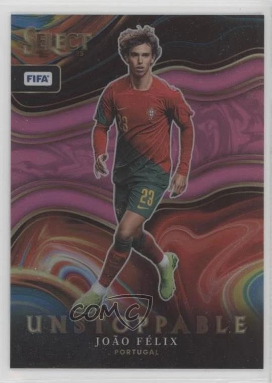 2022-23 Panini Select FIFA Unstoppable Pink Prizm /25 Joao Felix #11 - Image 1 of 2