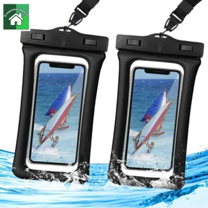 2X Waterproof Swimming Cell Phone Case Cover Dry Bag Fr iPhone 14/13/12 Pro Max - Picture 1 of 12