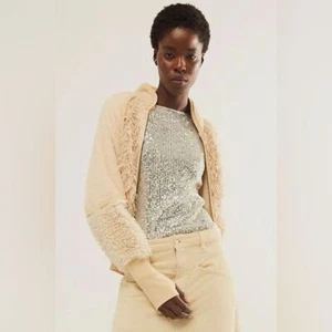 Free People FP One - Aurora Jacke in Creme Hellbraun Kombi Gr. XL Neu ohne Etikett - Bild 1 von 15