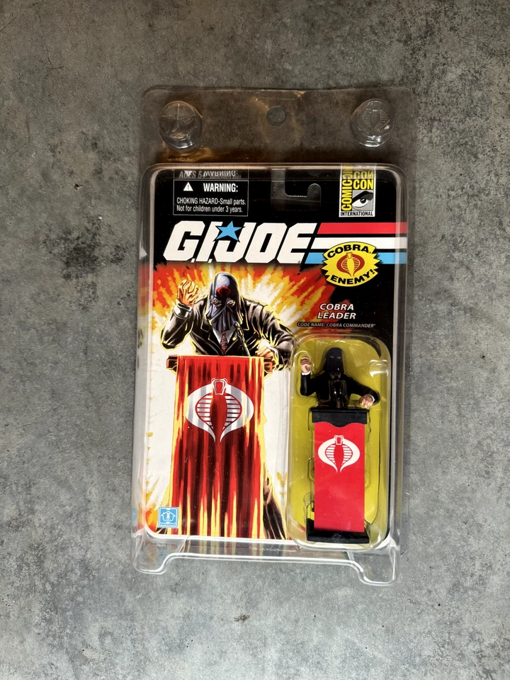 2008 Hasbro Gi Joe SDCC Cobra Commander Leader Blue Suit MOC AFA U90