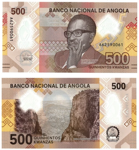 2020 Angola 500 Kwanzas Banknote P161 UNC Cover