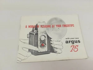 Vintage Camera Manual for Argus 75 Model Instruction Booklet Brochure Ad G2 - Picture 1 of 4