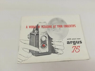 Vintage Camera Manual for Argus 75 Model Instruction Booklet Brochure Ad G2 - Image 1 of 4
