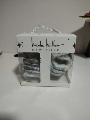 Nicole Miller Stepping Stones NY Infant Baby 3-6 M Silver Sparkle Lined Shoes  - Image 1 of 4