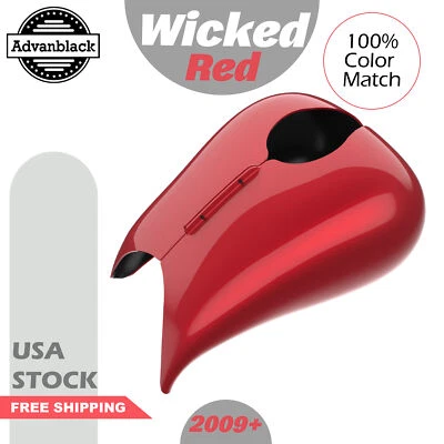 Cubierta de tanque estirada Wicked Red para Harley Touring Street Road Glide 2009+ Foto 1 de 4