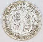 1909+Edward+VII+Sterling+.925+Silver+Half+Crown+Fine+Condition