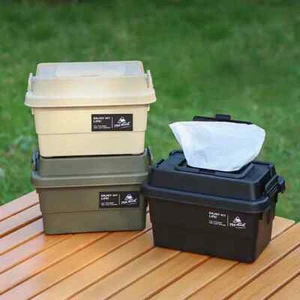 Camping Tissue Case Desktop Napkin Paper Storage Box Portable Outdoor Picnic New - Picture 1 of 15