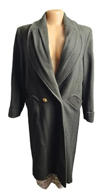 Abrigo largo de lana para niña de Nueva York de colección 10 botones de cabeza de león de doble pecho Foto 1 de 4